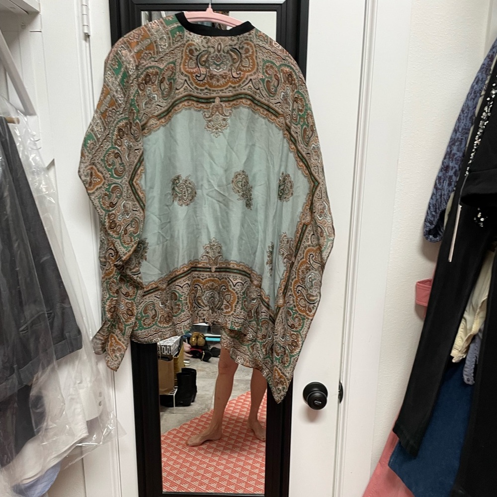 Soft Surroundings Silk Paisley Blouse